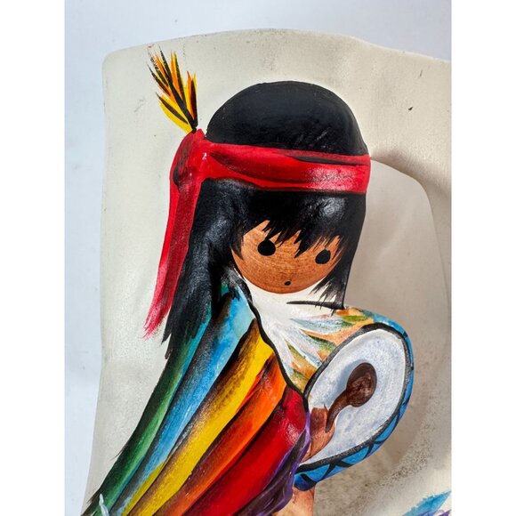 De Grazia Signed Hand Painted Colorful Drummer Boy Candle Holder Luminarie Bag - Picture 6 of 16